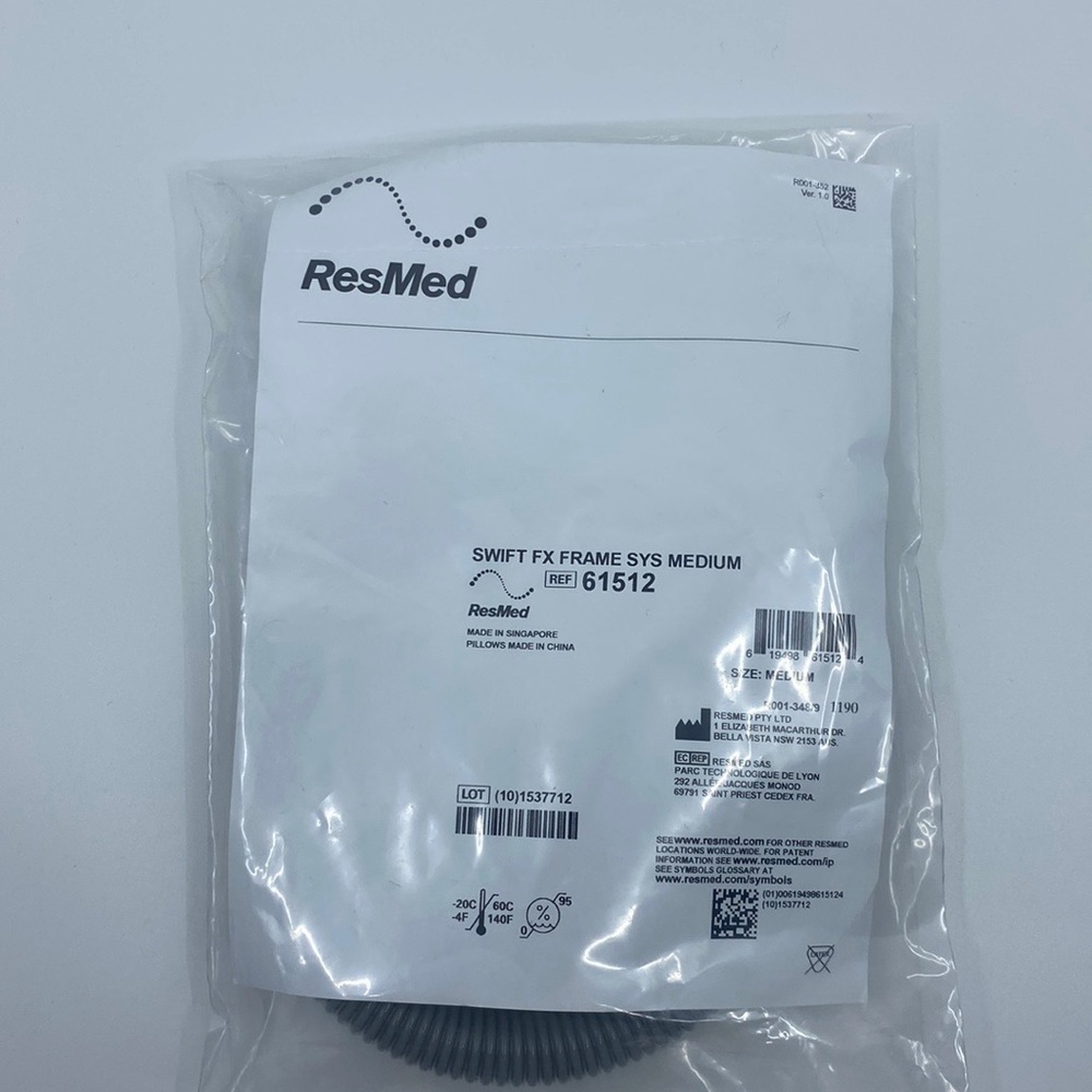 Resmed Swift FX Frame Sys Medium ref 61512 /w Nasal Pillow NWT